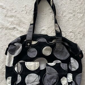 Thirty-One Black and Gray Circle Shoulder Bag